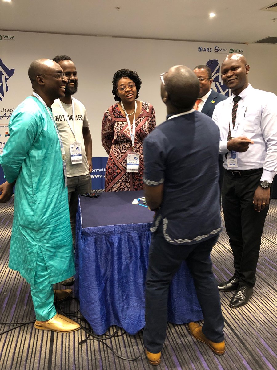 janetmartinwho's tweet photo. Highly interactive and fun @SaferSurgery teaching on team communication and decision-making by Angela Enright, @DrFayeMazoEvans, @Jo_N_Moore, Remy Turc, and many enthusiastic students, representing many countries across Africa #aaac2019 https://t.co/6EIubsVbpu
