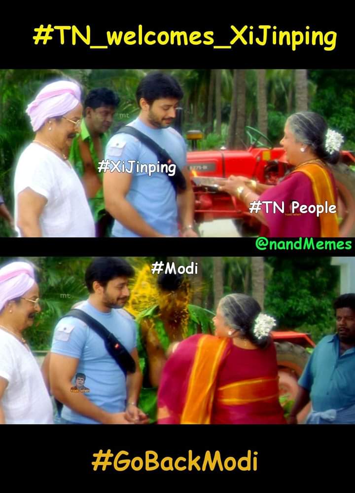 avmbaskaran's tweet photo. Whenever modi comes to Tamilnadu, we trend #GoBackModiWelcomeXiJinping https://t.co/vxw4F571dH