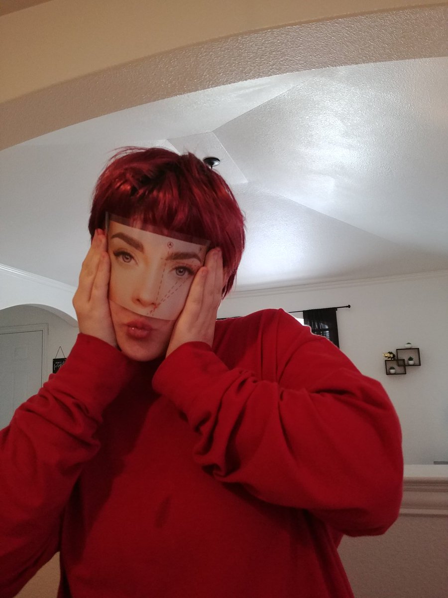 I got some new makeup today and it came with this picture of eyes. My kid put it over her face and I almost died.