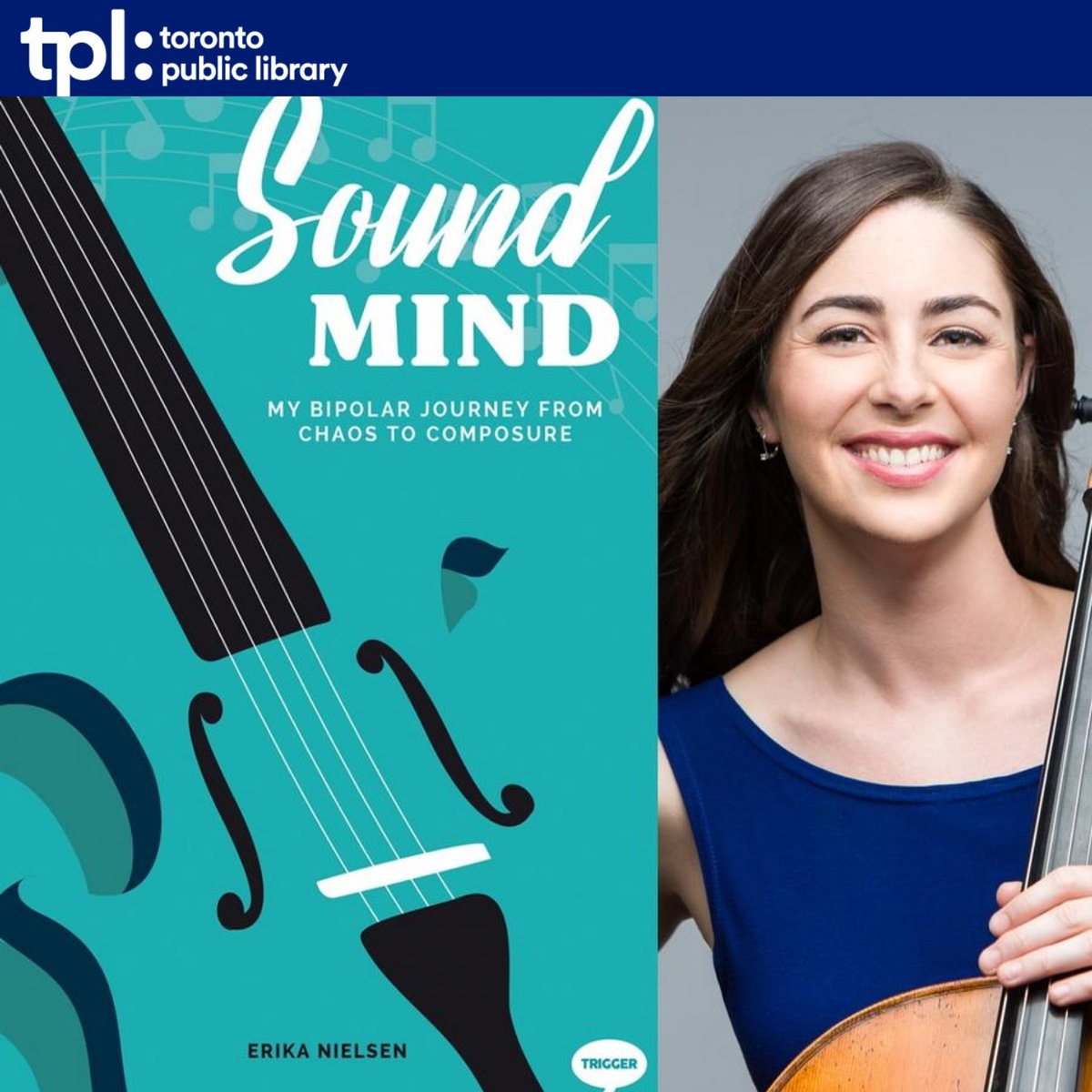 celloerika's tweet photo. ✨#Book, #Music, and #Wellness Lovers!✨I'm continuing the awesome vibes of #WorldMentalHealthDay 💙Join me October 17th, 7pm for a ✨free✨#SoundMind event at the #NorthYorkCentralLibrary @torontolibrary Q&A, book signing, books available 💙see you there! #cellistartistwriter https://t.co/mFRwxEVtnZ