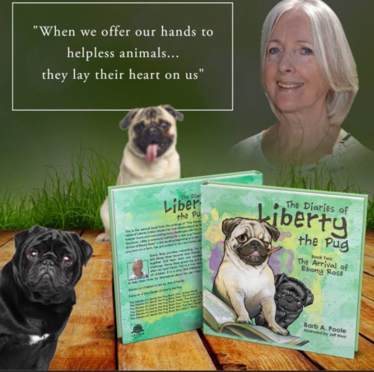 threepugmum's tweet photo. @Bruce_M_Legaia 👩‍💻📚🐾 Author: Barb A. Poole https://t.co/WsUYqjYXIE My 1st publisher no marketing skills. My 2nd publisher, bankrupt.  My 3rd publisher ❤️👩‍💻LegaiaBooksUSA saved the day taking care of my books &amp; me. Book nine will be published soon 🤗@BooksByLegaia https://t.co/NAgScbUEfn