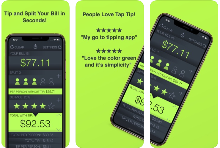 TardentApps's tweet photo. Huge update to our Tip Calculator - Tap Tip. https://t.co/aybOxCKUGk

 #tipcalculator #taptip #tip #calculator #iPhone11 https://t.co/EbAoNpVYpe