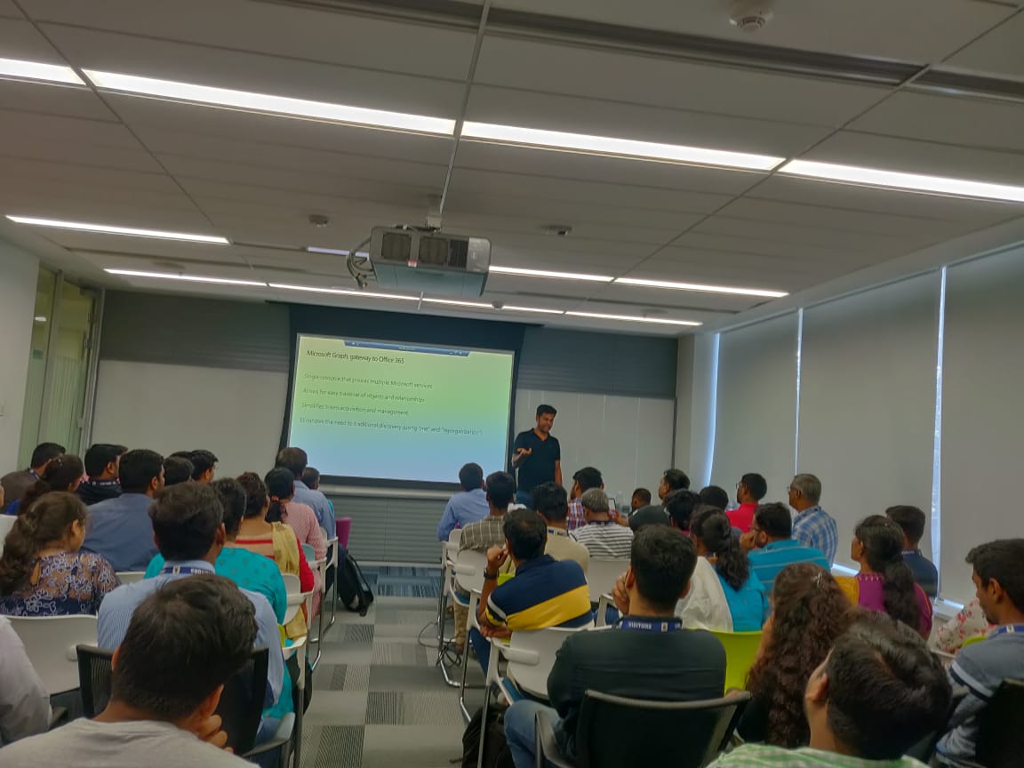 XMonkeys360's tweet image. Next awesome session started by @contactsathish  on&quot;Microsoft Graph with MSGraphClient&quot; @M365Bootcamp #MS365DevBootcamp #IndiaMVP #mvpbuzz #MS365DevBootcampChennai #officer365 #O365Bootcamp @Office365 @Office @OfficeDev @IndiaMVP
