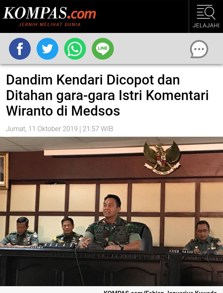 do_ra_dong's tweet photo. Anak buahnya tewas tidak dianggap oleh wiranto

Tapi sikap KASAD melebihi kaum fasis ketika wiranto dikomentari dimedsos

Ketika Wiranto lebih dianggap daripada nasib anak buahnya

Bagaimana nanti kalo jadi panglima?, ada yang nyinyiri presiden, bisa2 ditembak ditempat https://t.co/wz8UrwrxMP