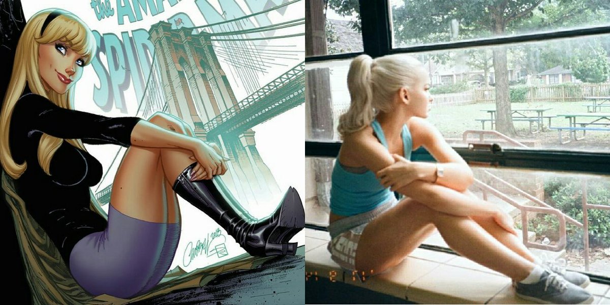 Theveshin's tweet image. Just more proof that @DoveCameron was born to Play Gwen stacy💖
#SpiderMan #SHPOLL19