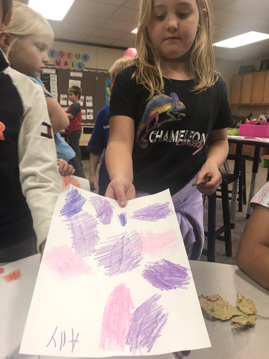 sam_bartlett12's tweet photo. We did some leaf rubbings for Mystery science the other day! The kids thought it was so cool! https://t.co/XNHCd9OGzy