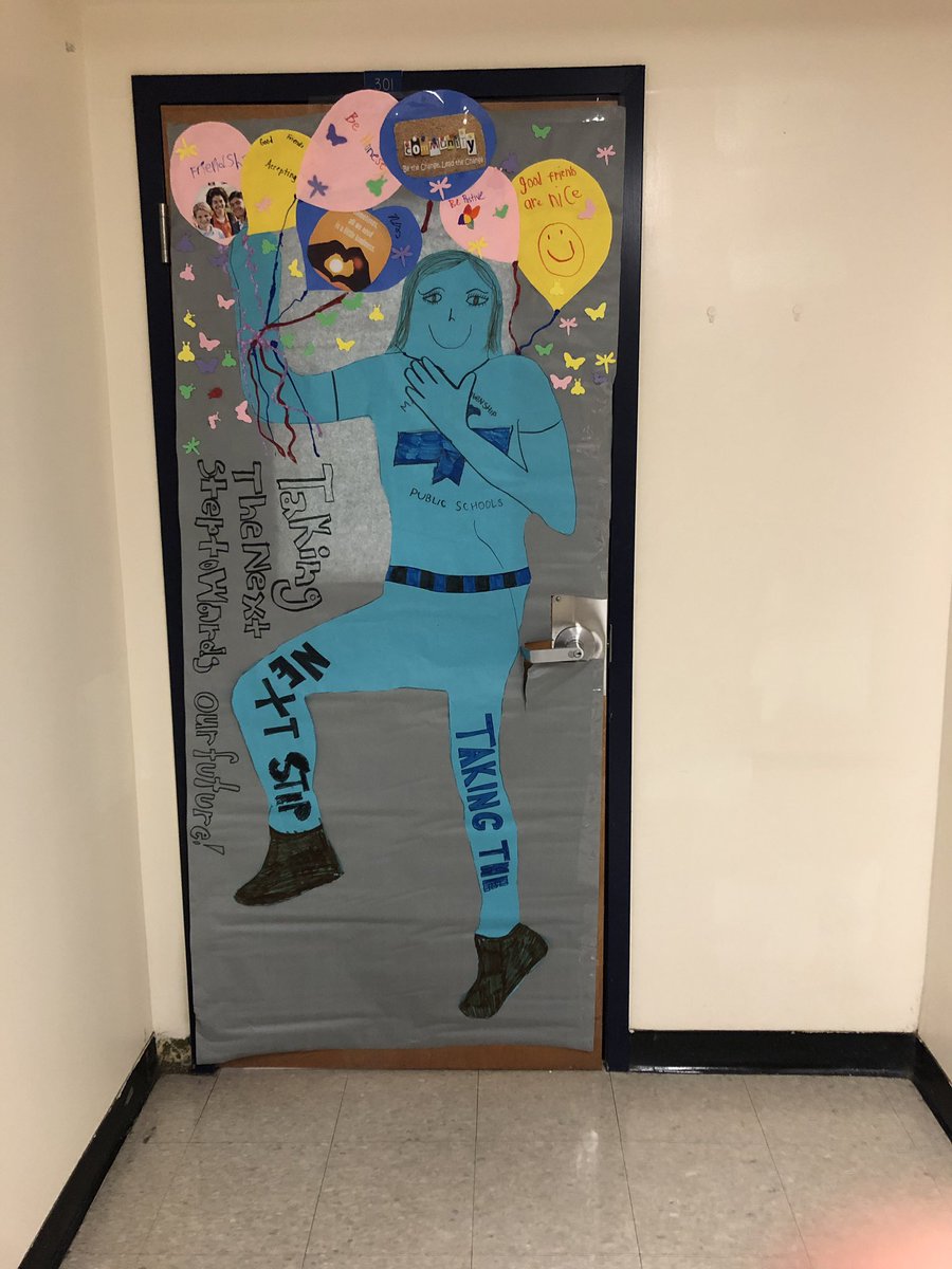 RamapoRidgeMS's tweet photo. Mrs. Drejman’s and Mrs. Schubert’s homerooms’ decorated doors! Awesome job, everyone! More doors from around the building to be posted next week! #NJWeekofRespect #Takethenextstep #MahwahConnects https://t.co/qyPseyohas