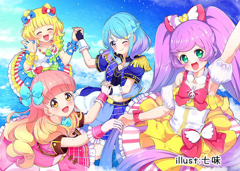 東谷ゆ き お知らせのかしこま プリキュア アイカツ プリティー オールスターズカレンダー 1月のイラストを公開します みーんなトモダチいっぱい 夢いっぱい みーんなアイドル なあいね みお らぁら みれぃを七味様 Rabi7rabi7