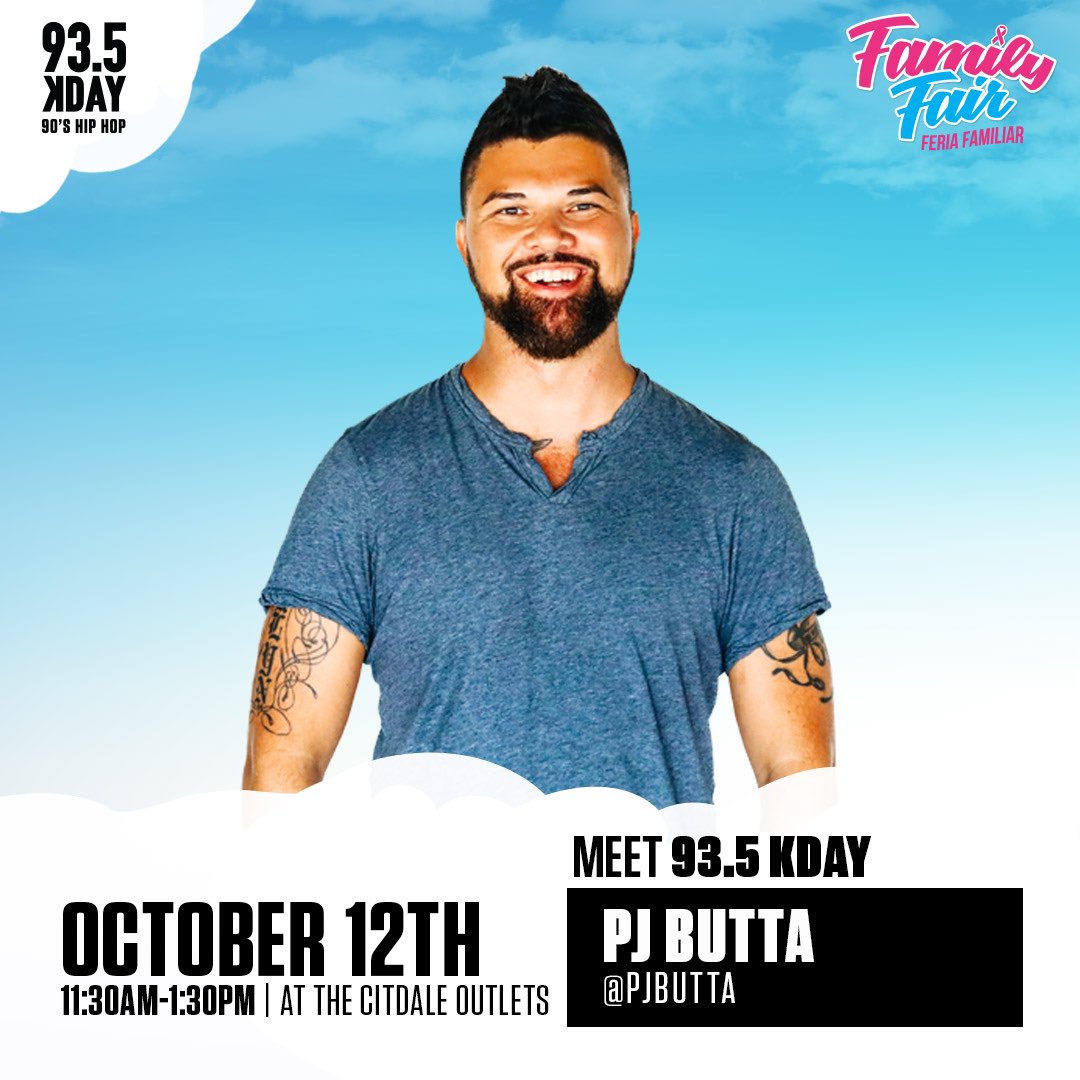 935KDAY's tweet photo. Pull up & come meet the KDAY fam at the @citadel_outlets TOMORROW from 11:30-1:30pmโผ๏ธ๐๐ฝ
Weโll have the #AngelitoGarcia, #DiamondJim, #MassAppeal, a #Selena cover band and MUCH MORE!! ๐ฅ #FamilyFair | @pjbutta @iamcecevalencia @romeoonyoradio @itspaulinama @noahayala https://t.co/fwP10zS0Ut