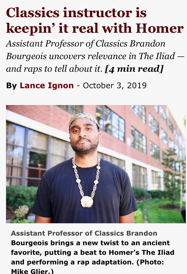 <a href="/MykeCole/">Myke Cole</a> <a href="/amayor/">Adrienne Mayor</a> <a href="/branbourgeois/">Brandon Bourgeois</a> <a href="/AndyWPhilosophy/">Andy West</a> <a href="/sentantiq/">sententiae antiquae</a> <a href="/rogueclassicist/">rogueclassicist ~ david meadows</a> Do not miss <a href="/branbourgeois/">Brandon Bourgeois</a> aka <a href="/Hype4Homer/">Hype4Homer</a> performing for CCA-S in UC Irvine, Nov 2!