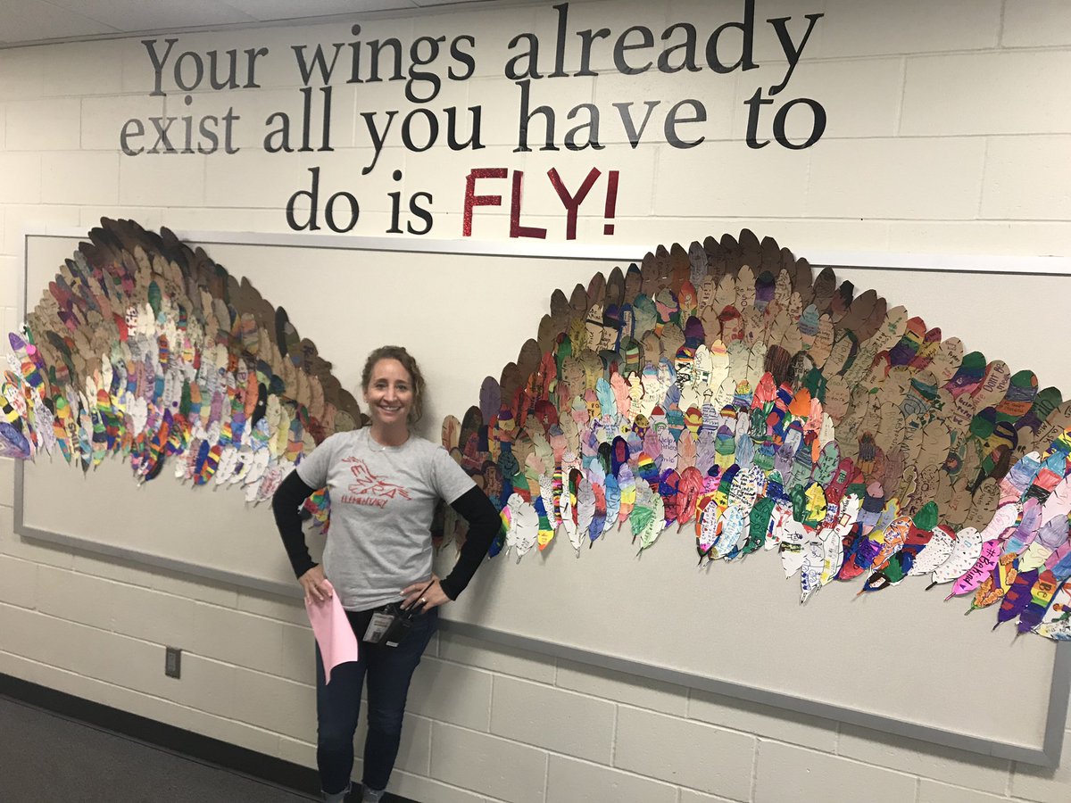 BertDeremer's tweet photo. Ezra NEST Time wings. Staff worked with students on how to be mindful with there words and actions. #EzraMillard https://t.co/rw69XHxYnS