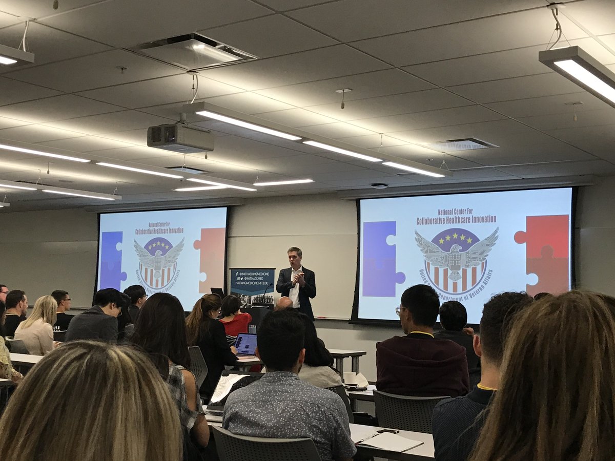 VAInnovation's tweet photo. Dr. Tom Osborne introduces the National Center for Collaborative Innovation to #SFGrandHack2019 

#VeteransHealth #Innovation https://t.co/YwkLs4OVhq