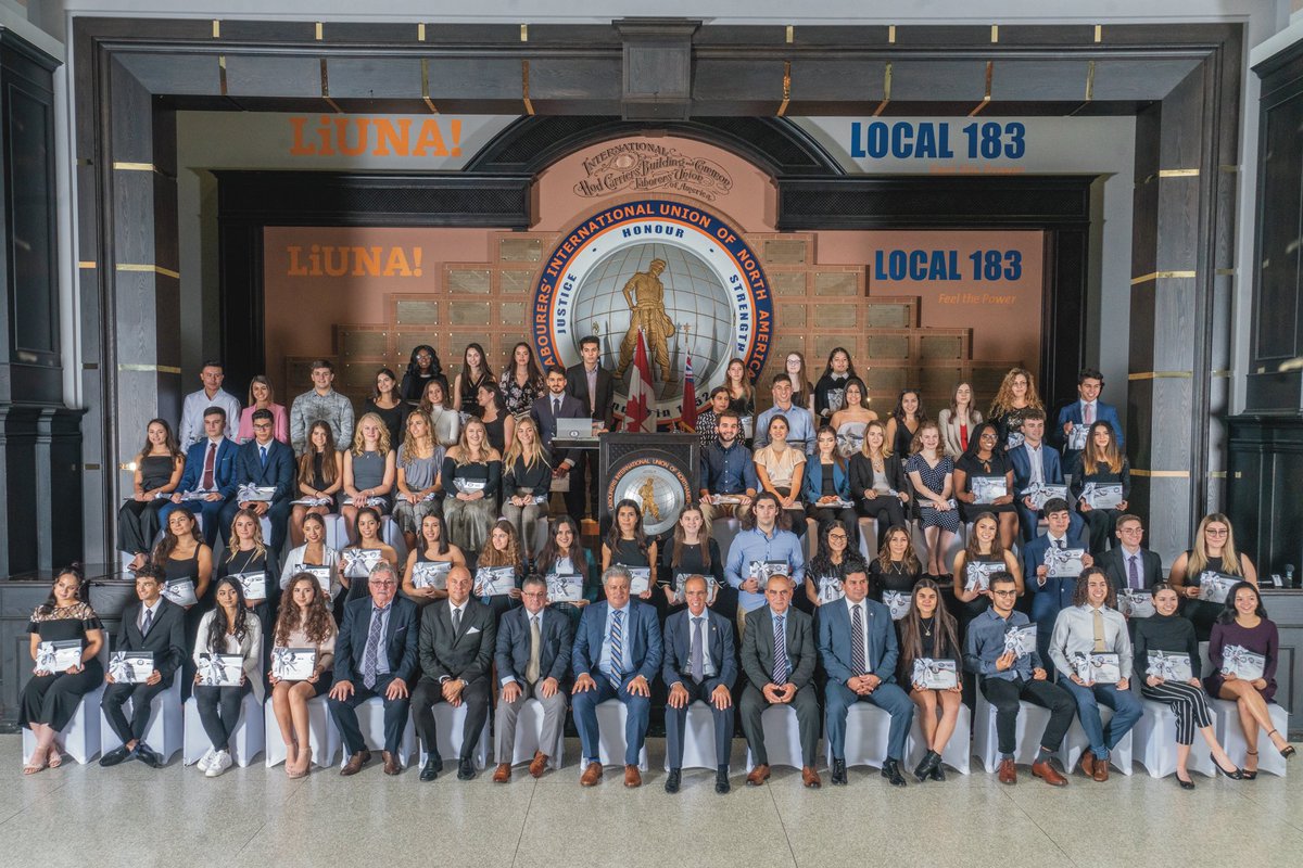 Tonight the LIUNA Local 183 Scholarship Trust Fund awarded 72 scholarships. This fund has awarded over $4.5 MILLION since 2006 to financially aid aspiring students in their post-secondary endeavours. 

Congratulations to all of our recipients and good luck in your futures!