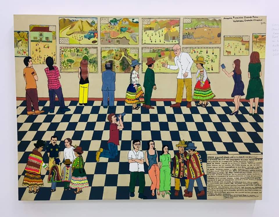 AdapsSarhua's tweet photo. Cuadro 60*80 cm Piraq Kawsa Kaykunapaq en sala MALI=quien será el culpable para estas cosas
Coautoria de miembros de #ADAPS 
Primitivo Evanan Poma 
"Valicha" Valeriana Evanan Vivanco 
 Tienda Tablas de Sarhua subsidiaria de ADAPS en Av Petit Thouars 5321 tienda 48 https://t.co/HPSudd7ESm