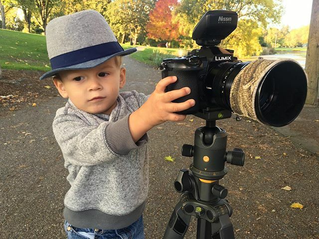 Here’s a shot from my youth, during my first high school photography class. Ah, the good ol’ days. 
Psych. 
But it may be the best shot from a fun shoot with Mark and Megan tonight. Using a tripod is the best way to do family photos, and with an off came… ift.tt/2MBioxs