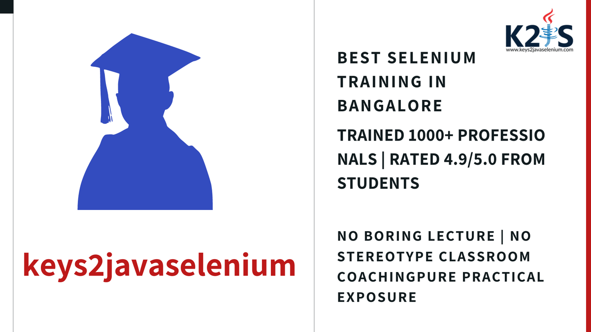 JitendraKeys2's tweet photo. Keys2 Java Selenium
#Automation_Selenium_in_Marathahalli
#Best_Core_Java_Training_in_Marathahalli
#Best_Selenium_Training_in_Marathahalli
Phone: 9538883278
Email: mail4jiten@gmail.com
Website: https://t.co/bz70ZPDfC1 https://t.co/aF1Rm9bFRM