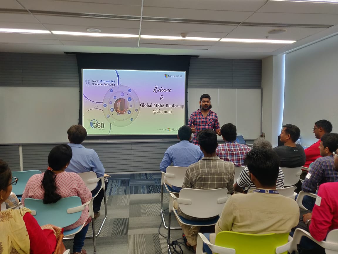 XMonkeys360's tweet image. Suspense comes to end...with Huge batch of People.. Yes Event Kick Started by @contactsathish @narasimaperumal @Anbu_Mani27 @jothishkumar29 @ #MS365DevBootcamp #IndiaMVP #mvpbuzz #MS365DevBootcampChennai #officer365 #O365Bootcamp @Office365 @OfficeDev