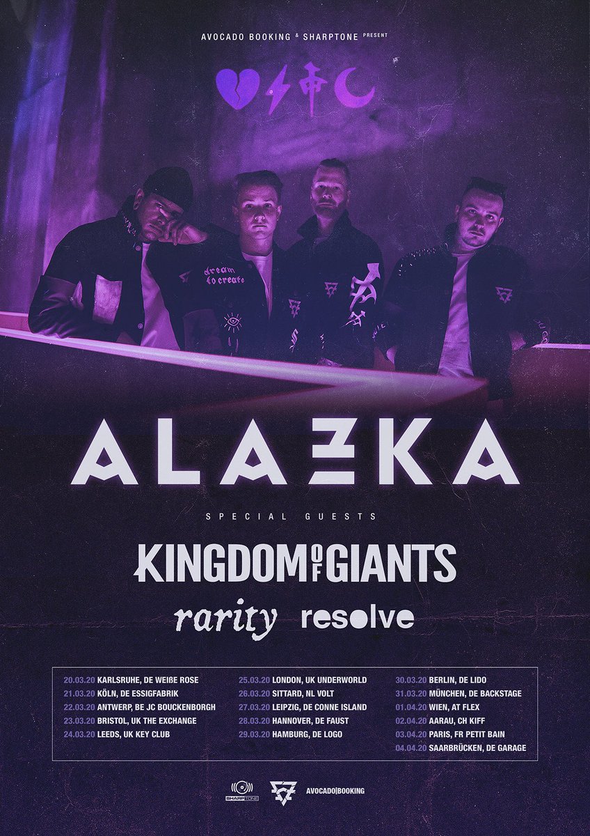 EUROPE/UK TOUR 2020 💜
tickets on sale monday 14th october
💔⚡️🀄️🌙