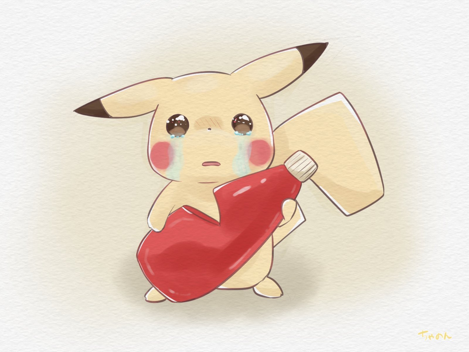 Twitter 上的 ちゃのん イラスト 前描いてた落書きを ピカチュウ ケチャップ ちゃのんイラスト ポケモンイラスト T Co 66khx4tmeg Twitter