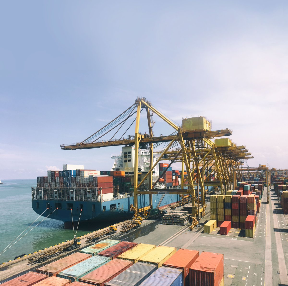 jmbaxigroup's tweet photo. Visakha Container Terminal will handle the extension of its terminal with a capacity of 5.4 lakh TEUs.
More information:
https://t.co/6zgCvyIBqp
#VizagContainerTerminal #VCT #TerminalExtension #IncreasedCapacity #VPT #Ports #JMBaxiGroup https://t.co/fcO5W4Ye9f