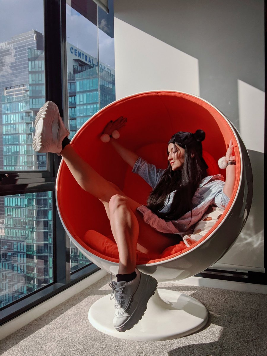 JutsuCosplay's tweet photo. Neat airbnb chairs, series three! 
The egg 🥚 https://t.co/NCHXwckn9J