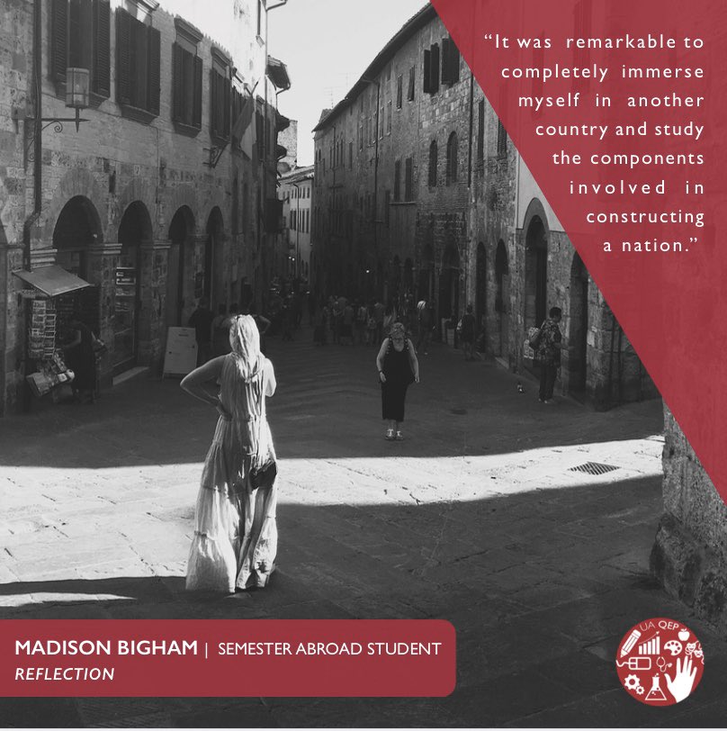 LearnInActionUA's tweet image. Explore new ways to challenge yourself next semester! Read about how Madison Bigham tested herself while studying abroad during “LeadAbroad Go Rome” on our blog, linked in our bio. Email your own experiential learning opportunity to experience@ua.edu.
