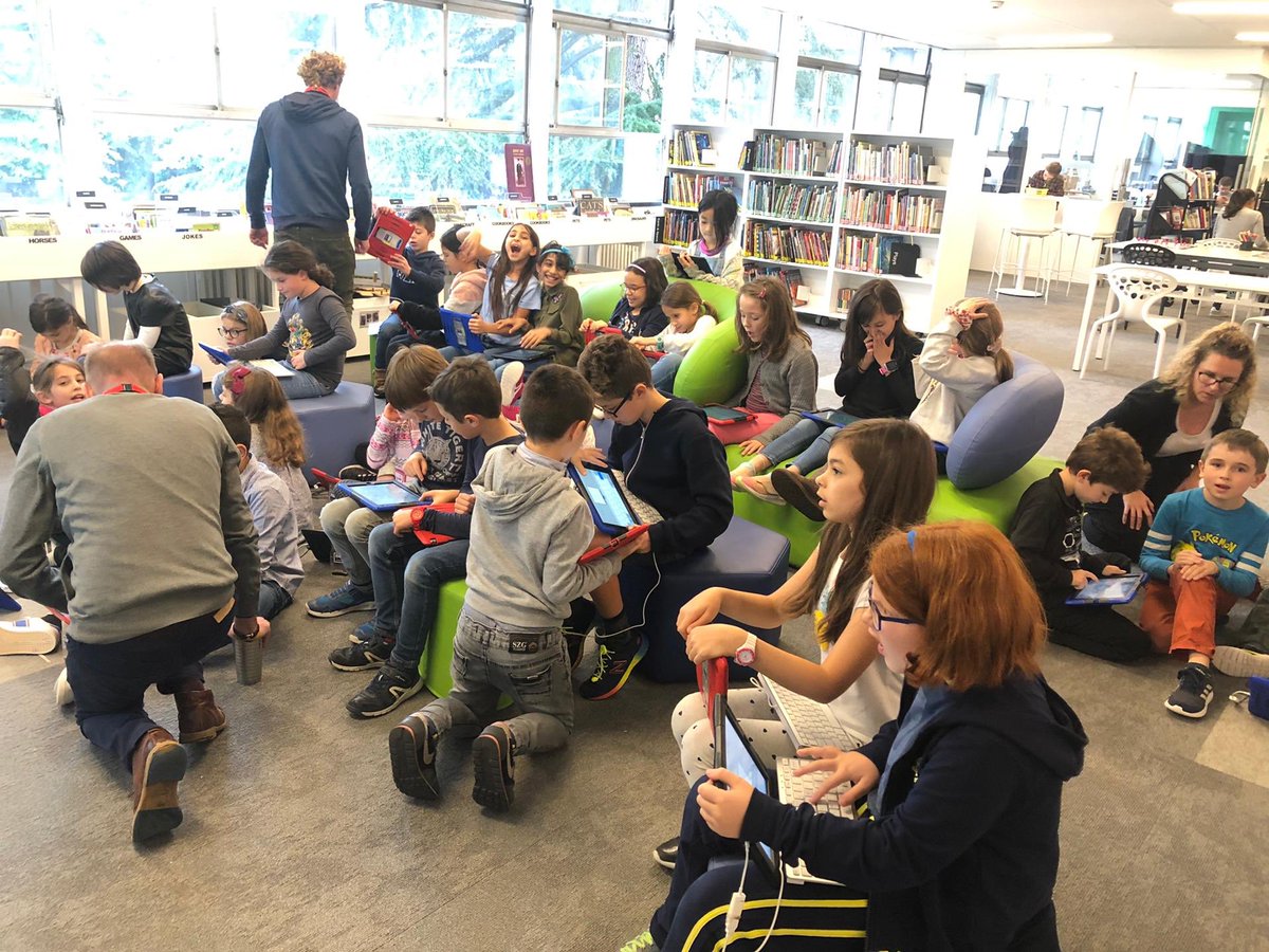 isbecceslibrary's tweet photo. First Stories Writing Clubs started this week for grades 3-6. Lots of excited writers! #isbecceslibrary #eslearns https://t.co/574J2tPolG