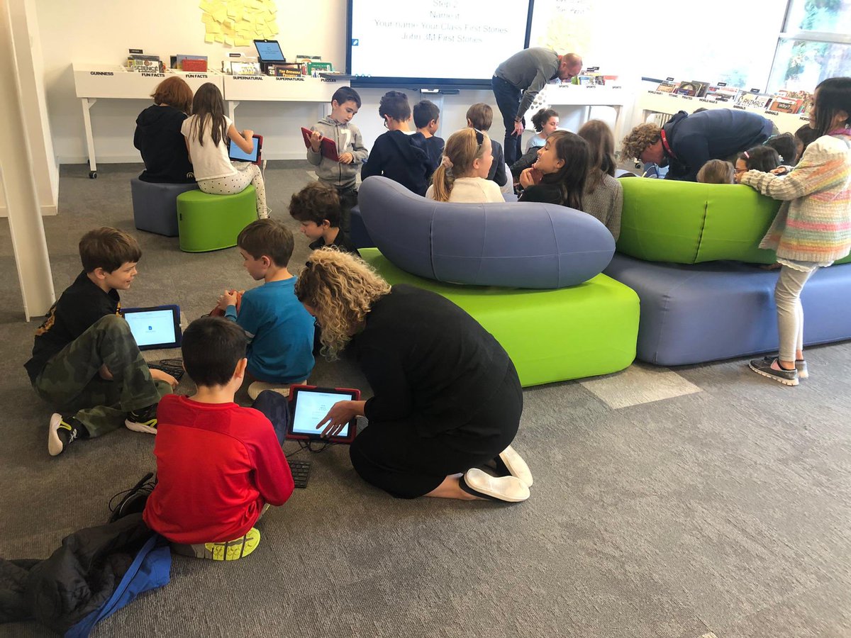 isbecceslibrary's tweet photo. First Stories Writing Clubs started this week for grades 3-6. Lots of excited writers! #isbecceslibrary #eslearns https://t.co/574J2tPolG