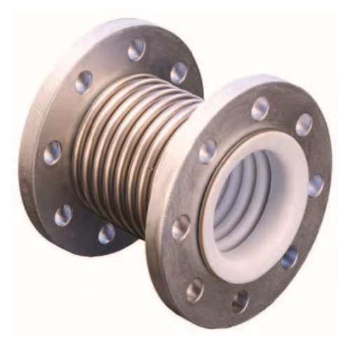 The metal bellows expansion joint combines the high pressure and high temperature resistance of the metal expansion joint with the excellent corrosion resistance of PTFE. They are designed to be used in inappropriate situations for non-reinforced PTFE bellows expansion joints.