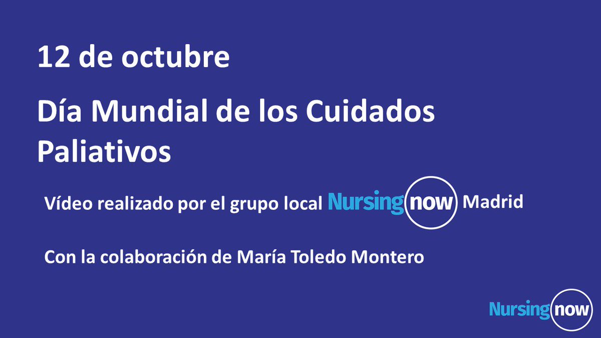NursingNowMadri's tweet photo. ↪ Hoy, Día de los #CuidadosPaliativos, recordamos que: "aunque ya no se pueda curar, siempre podremos cuidar" 💙

@manuelamonleon nos cuenta la importancia de las enfermeras para las personas que precisan estos cuidados

📢 ¡CUENTA CON TU ENFERMERA!

📹 https://t.co/EBaNNMROix https://t.co/3KQnxvTfdK