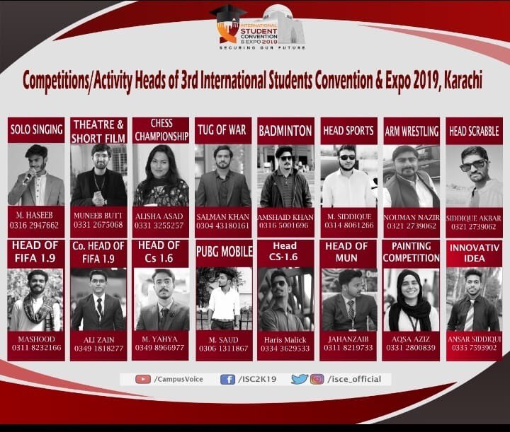 ISCE_Officials's tweet photo. Please contact our competition and activity heads for further information and coordination.
#IUCPSS #ISC #ISC2019 #ISCKHI #ISCKHI2019 #ISCKHI2k19 #KHI #ISCExpo #Convention https://t.co/FnivCGpTwR