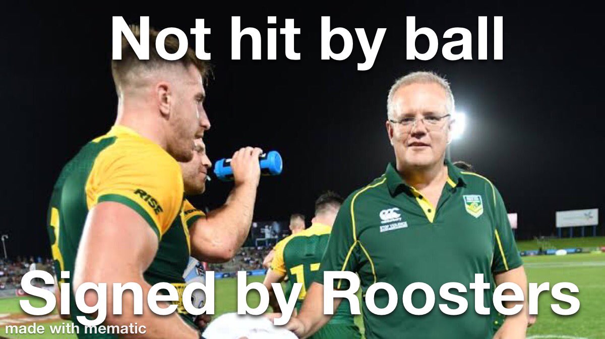 nrlfact's tweet image. #ScoMo to Roosters #PMsXIII