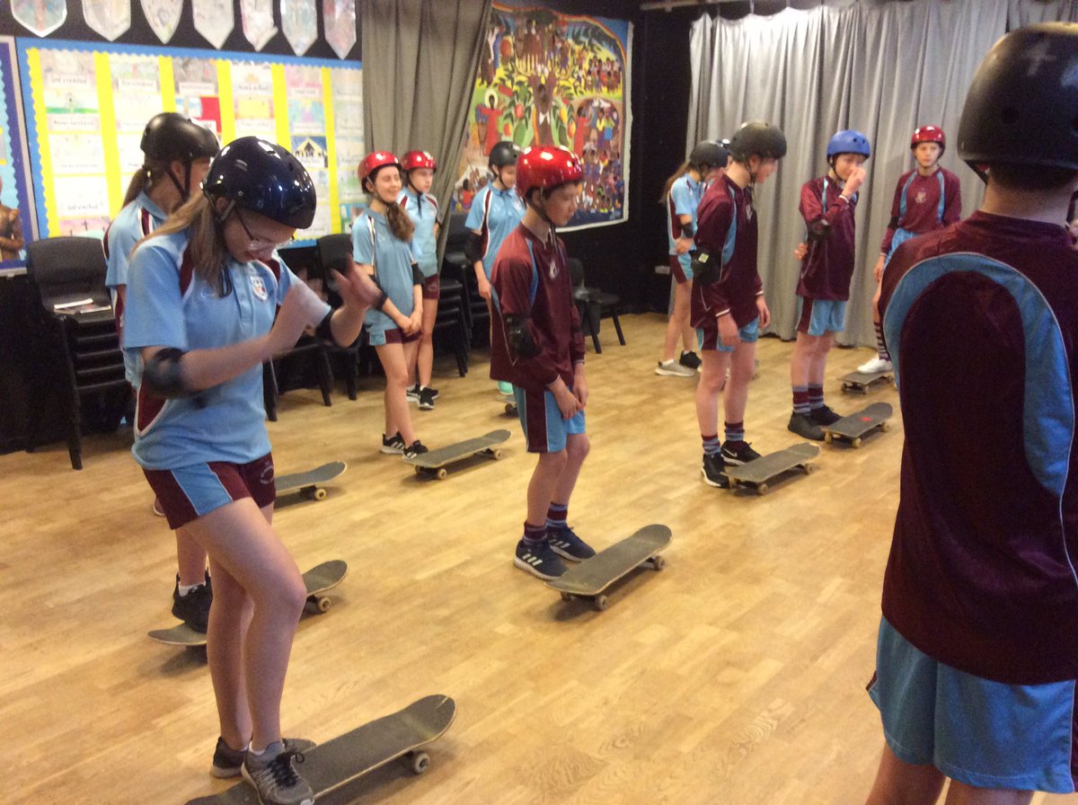 MrWilliamsRE's tweet photo. Day four also saw the end of the Skate Skool from the Grand at Clitheroe! @SARCHSofficial pupils have loved zipping around the drama room on their boards!! https://t.co/tEYZxlmrpH