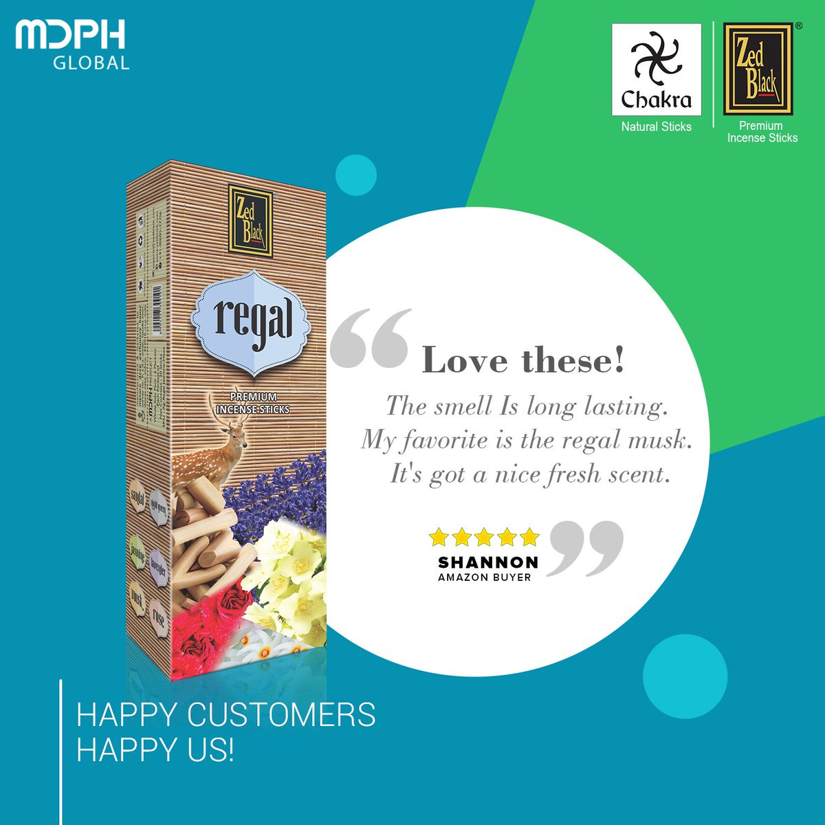 Happy customers, happy us! We are glad that you love it.
Shop now: amzn.to/35v8oyj

#MDPHGlobal #ZedBlack #ChakraAroma #MDPH #aroma #chakra #Incense #natural #customer #happy #inspiration #reviews #fragrances #SaturdayThoughts #love #Amazon #onlineshopping #herbal