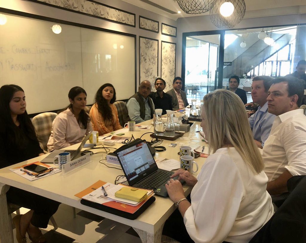 Sana_Dewan's tweet photo. At #cowrks, with a delegation from Australia and Indian startups from the Agri sector, presenting about #startupindia and how it is a one-of-a-kind online platform for all stakeholders of the #startup ecosystem. https://t.co/V8rsiZ2W9V