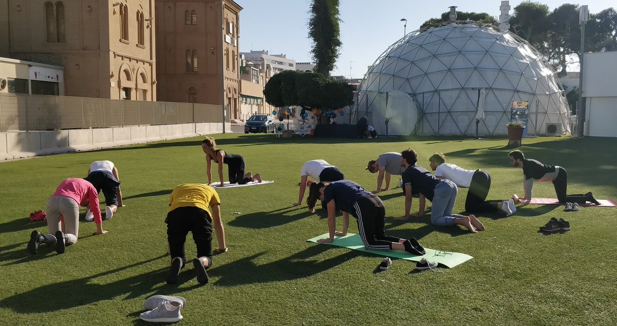 massimozotti's tweet photo. Do you yoga with us?
#yoga class @ #copernicushackaton in Bari
Get ready for another full day of creation with @CopernicusEU #satellite data
#hackcopernicusbari https://t.co/X6sK7vKK5O