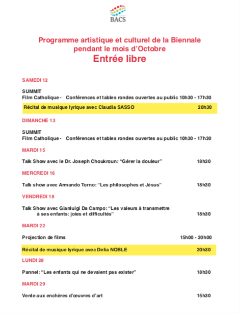 BACSMenton's tweet photo. Au programme de ce samedi à la Biennale d’Art Contemporain Sacré, 

A partir de 10h30 - Film Catholique - Conférences et tables rondes au public

17h30 - Workshop gratuit sur le thème «  Facilité de produire et distribuer un film à travers internet » https://t.co/2BqkCvVXxW
