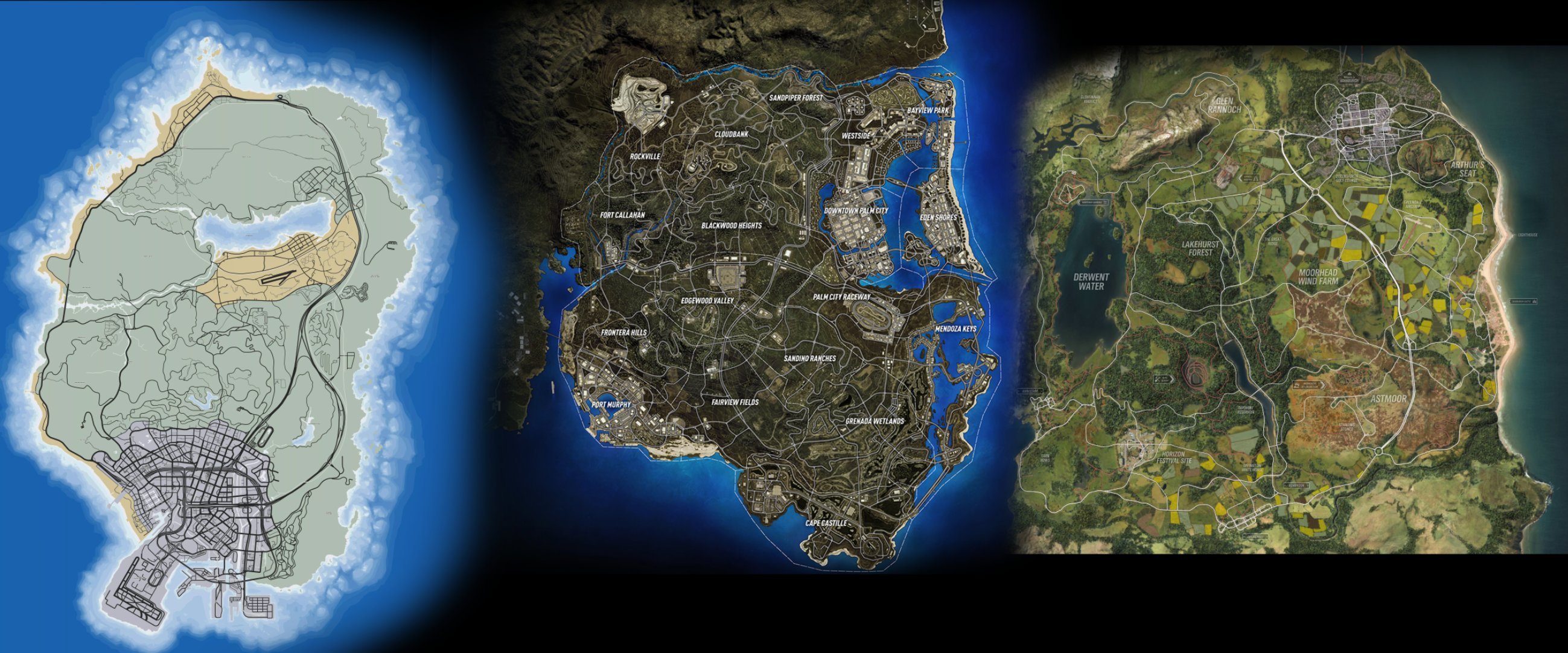 Grand Theft Auto 5 Map Size Comparison