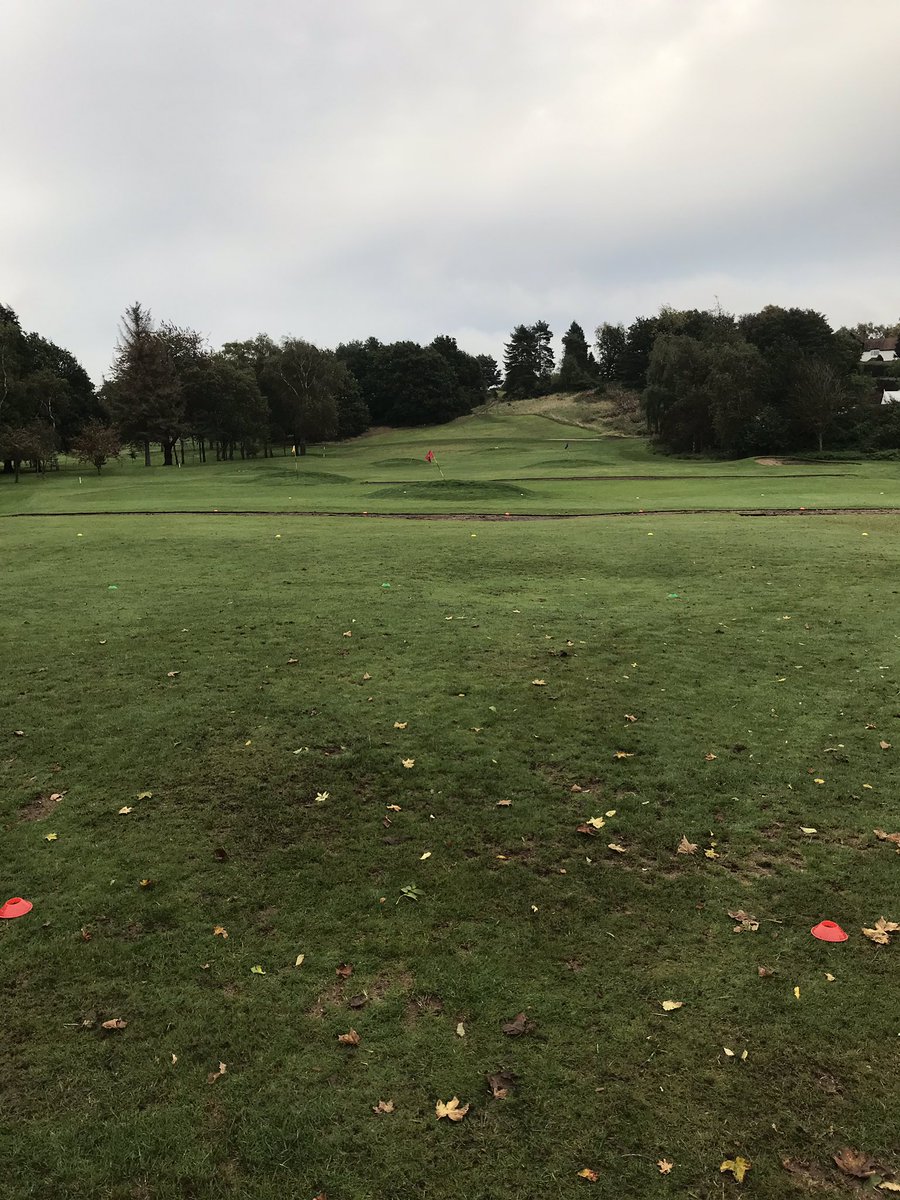 GolfStourbridge's tweet photo. It’s getting harder to distinguish between cones and leaves now! It’s Saturday Junior groups time again at Stourbridge! #juniorgolf #junior #golf #pga #pro #SaturdayMotivation #saturdaygolf #SaturdayMorning https://t.co/kMba6f5tlZ