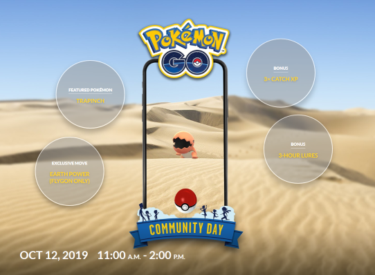 pokemonpl's tweet photo. #Trapinch gwiazdą dzisiejszego #CommunityDay w #PokemonGO - start o 11:00! https://t.co/67oyGFtnEs https://t.co/V35Fz2Rhya