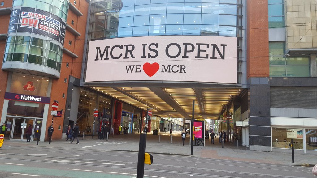 patkarney's tweet photo. New Sign on the Arndale. https://t.co/d2Ru5qWQDQ