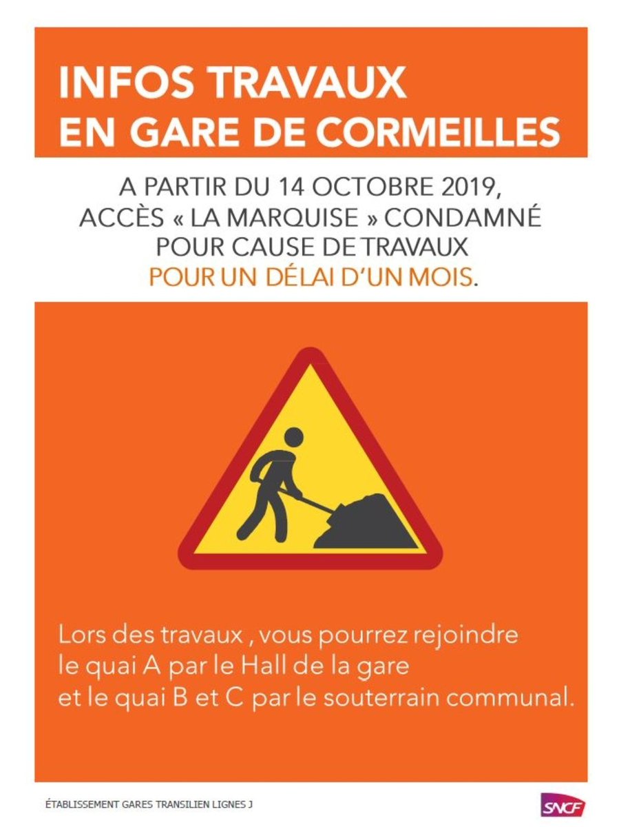 magaresncfsurJ6's tweet photo. Des travaux vont avoir lieu dans votre gare. Afin de sécuriser la zone, vos accès vont être modifiés.🏗👷‍♂️ https://t.co/1cpIu2UMBN