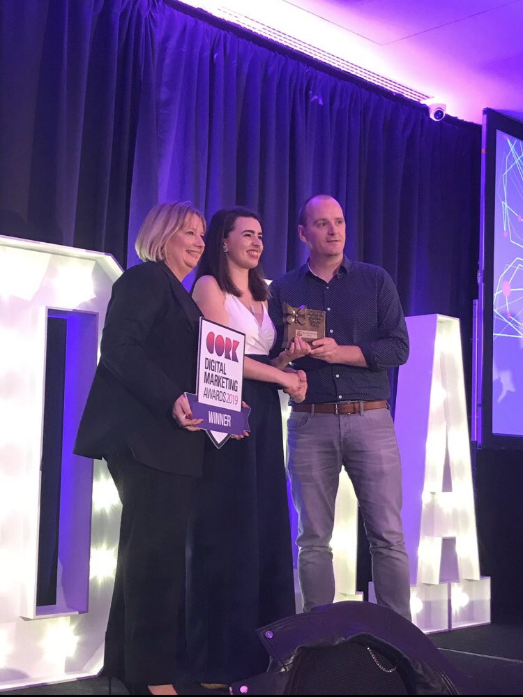 Absolutely delighted to see our client <a href="/sigmahomes/">Sigma Homes</a> walking away with best use of Facebook &amp; best use of Instagram as well as our own @JennyBryan_ winning best digital marketing student at the <a href="/CorkChamber/">Cork Chamber</a> digital marketing awards last night. Well done to all #DigitalCork19