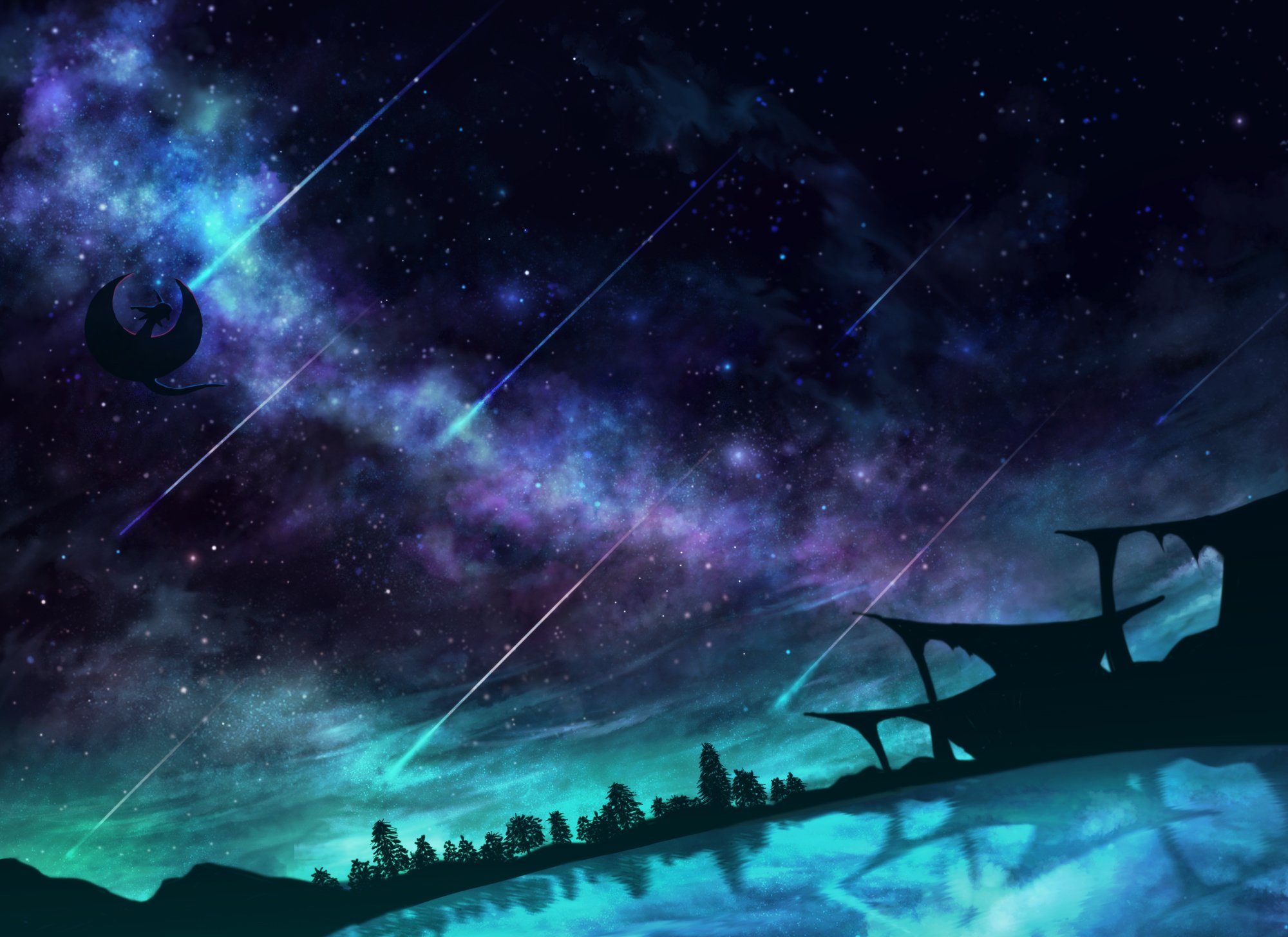 らくさ メガボーマンダ の りゅうせいぐん ポケモンイラスト