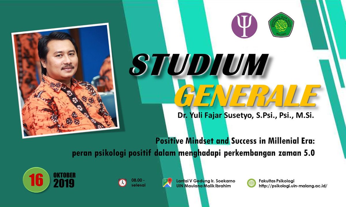 Psikologi UIN Maliki (@psi_uinmaliki) on Twitter photo Jangan lupa..
Studium Generale Fakultas Psikologi <a href="/infoUINmaliki/">UIN Maliki Malang</a>
Rabu, 16 Oktober 2019
Gratis
CP: +62 857-5510-2425 Jangan lupa..
Studium Generale Fakultas Psikologi <a href="/infoUINmaliki/">UIN Maliki Malang</a>
Rabu, 16 Oktober 2019
Gratis
CP: +62 857-5510-2425