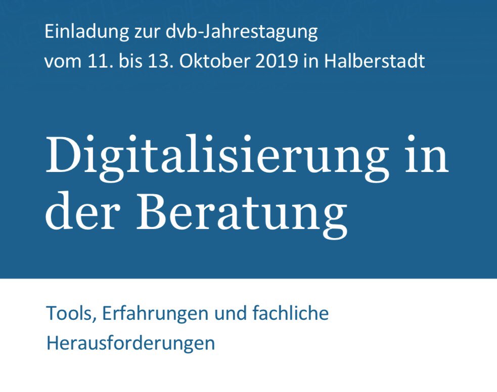 wbv_de's tweet photo. #unterwegs #dvb19
Vom 11.-13.10. präsentieren wir Publikationen bei der dvb-Jahrestagung in #Halberstadt. 
Wir freuen uns auf Beiträge u.a. von @Samanthanet und @KhPape. 

#Digitalisierung #Beratung #Bildung #Beschäftigung #Profilpass #dvbforum 

https://t.co/6WEzh0x8yL https://t.co/L2MurC5KTT