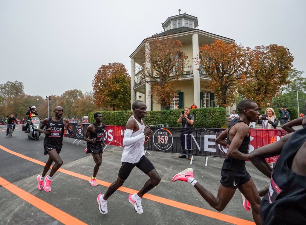 RailaOdinga's tweet photo. This is the stuff of history @EliudKipchoge. You captured the imagination of the whole world before this great feat and it will continue for a long time. Congratulations on becoming the first human to run a sub 2 hour marathon. 🇰🇪 is greater because of you! #INEOS159 https://t.co/yUv0HI39CE