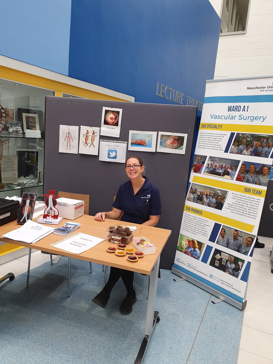 joannerushton3's tweet photo. Come and visit our stand at wythenshawe hospital recruitment event today! #rectober #vascularnursing @WardA1MFT @karenklmmoore https://t.co/RSL2qXLwol
