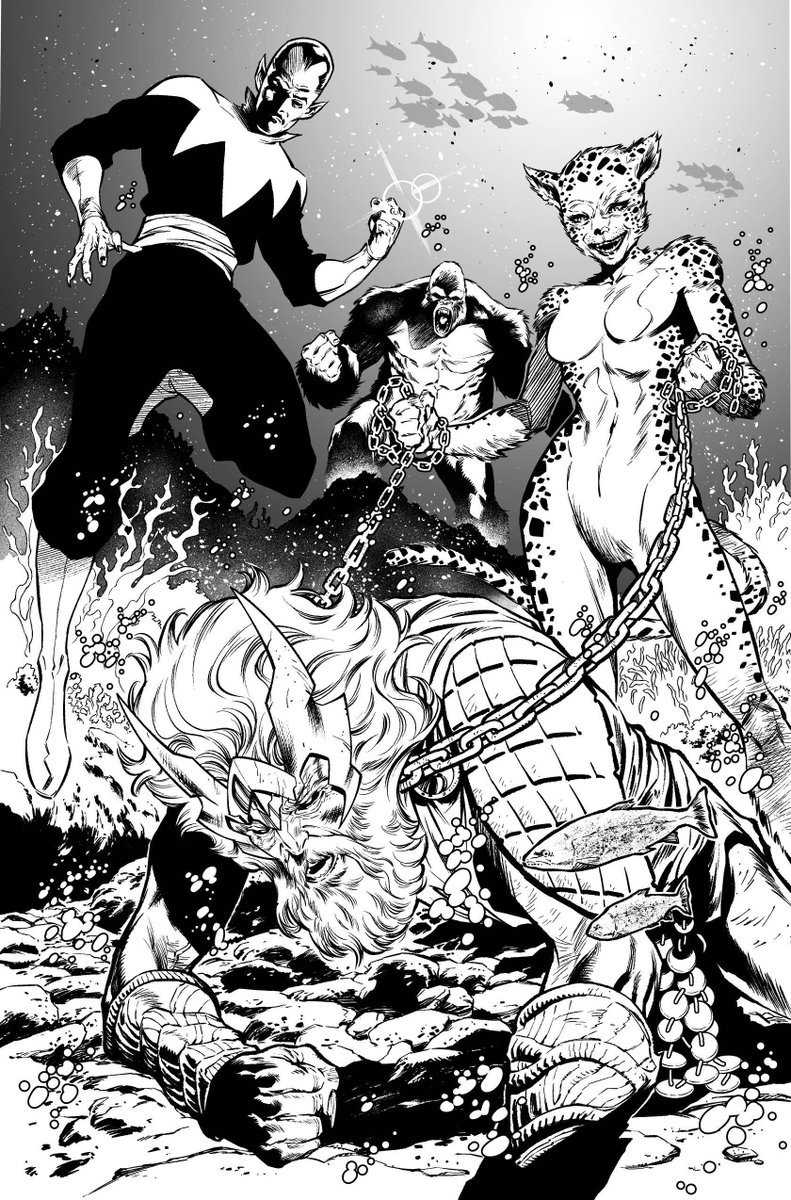 More from Justice League #33, this issue was such a blast to do. My inks over Dani Sampere's pencils, as always. 