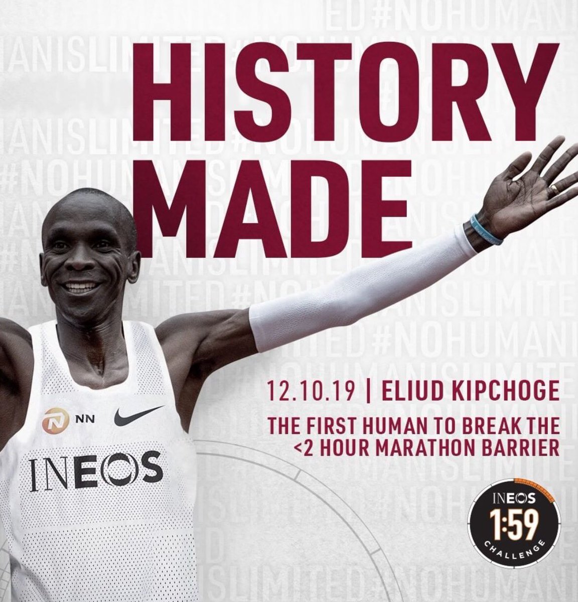 Otra vez <a href="/EliudKipchoge/">Eliud Kipchoge - EGH🇰🇪</a> hace historia corriendo la #maraton en 1:59:40 🏃🏿‍♂️💨 usando #Maurten como #nutriciondeportiva
➡️ 3nutritionpro.com/259-maurten
Congratulations Eliud! 🙌
#IneosChallenge #INEOS159 #3nutritionpro #Kipchoge #Kipchoge159